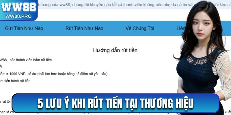 5 lưu ý khi rút tiền tại thương hiệu