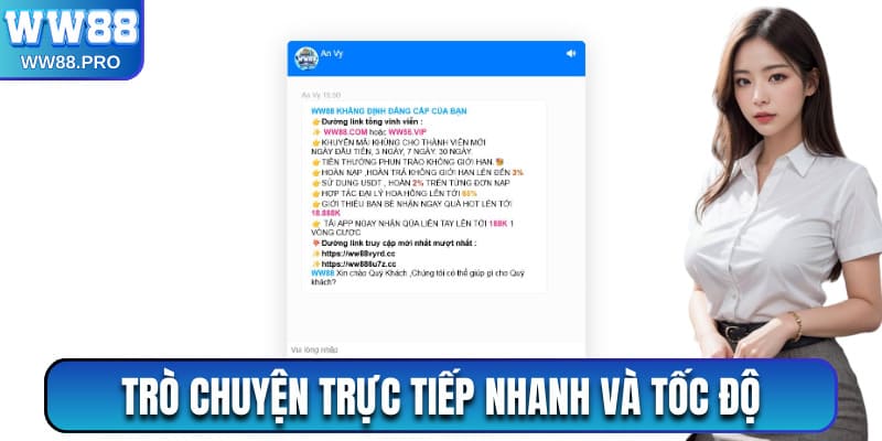 Trò chuyện trực tiếp nhanh và tốc độ